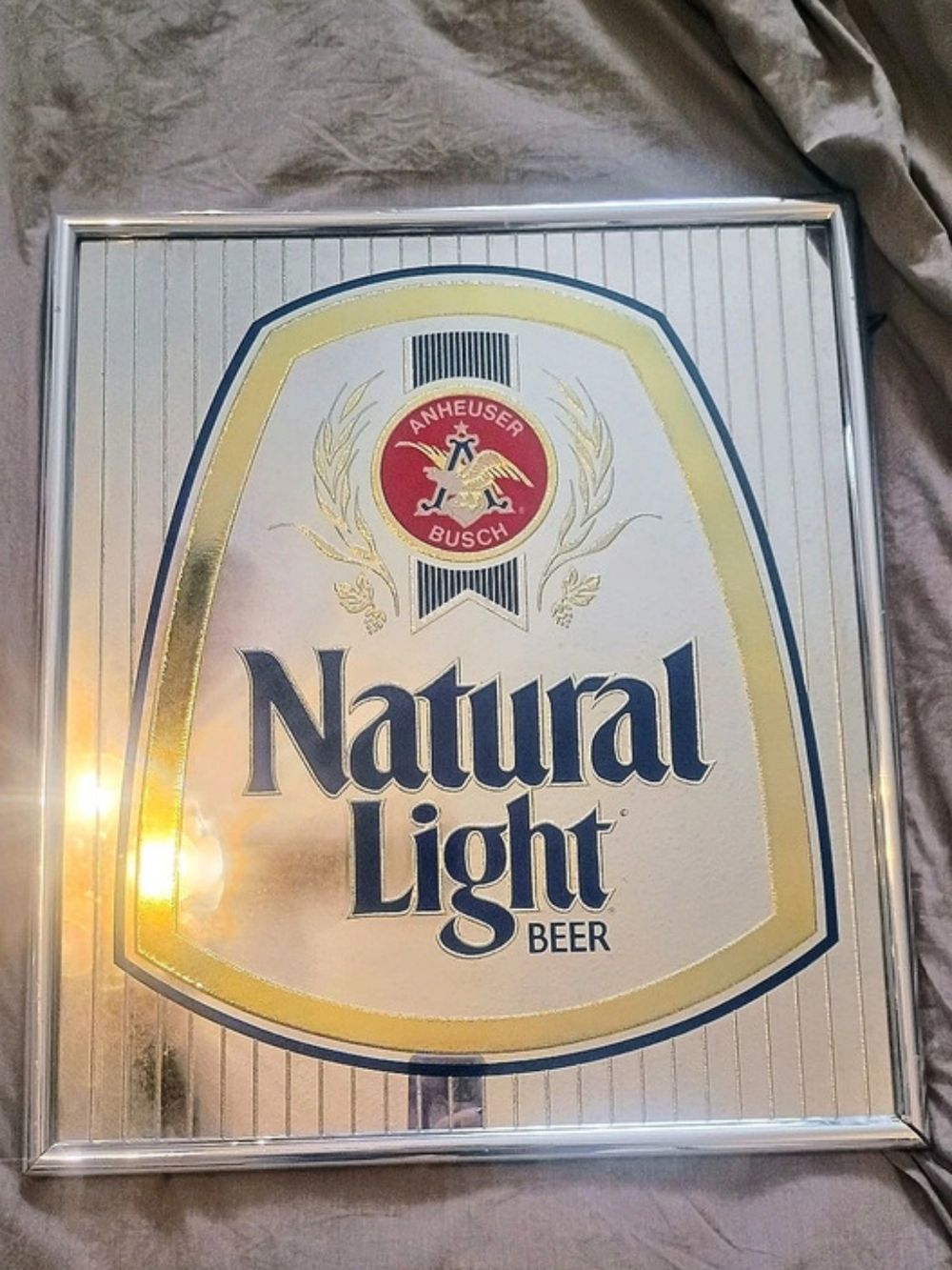 Natural Light Beer sign Vintage-Style Mirror Wall Sign